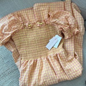 Rachel Parcell Puff Sleeve Midi Dress